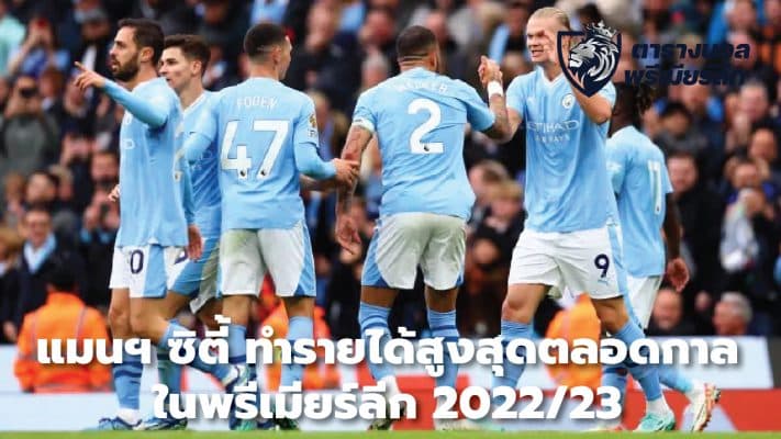 Manchester City earns highest revenue of all time in Premier League 2022/23